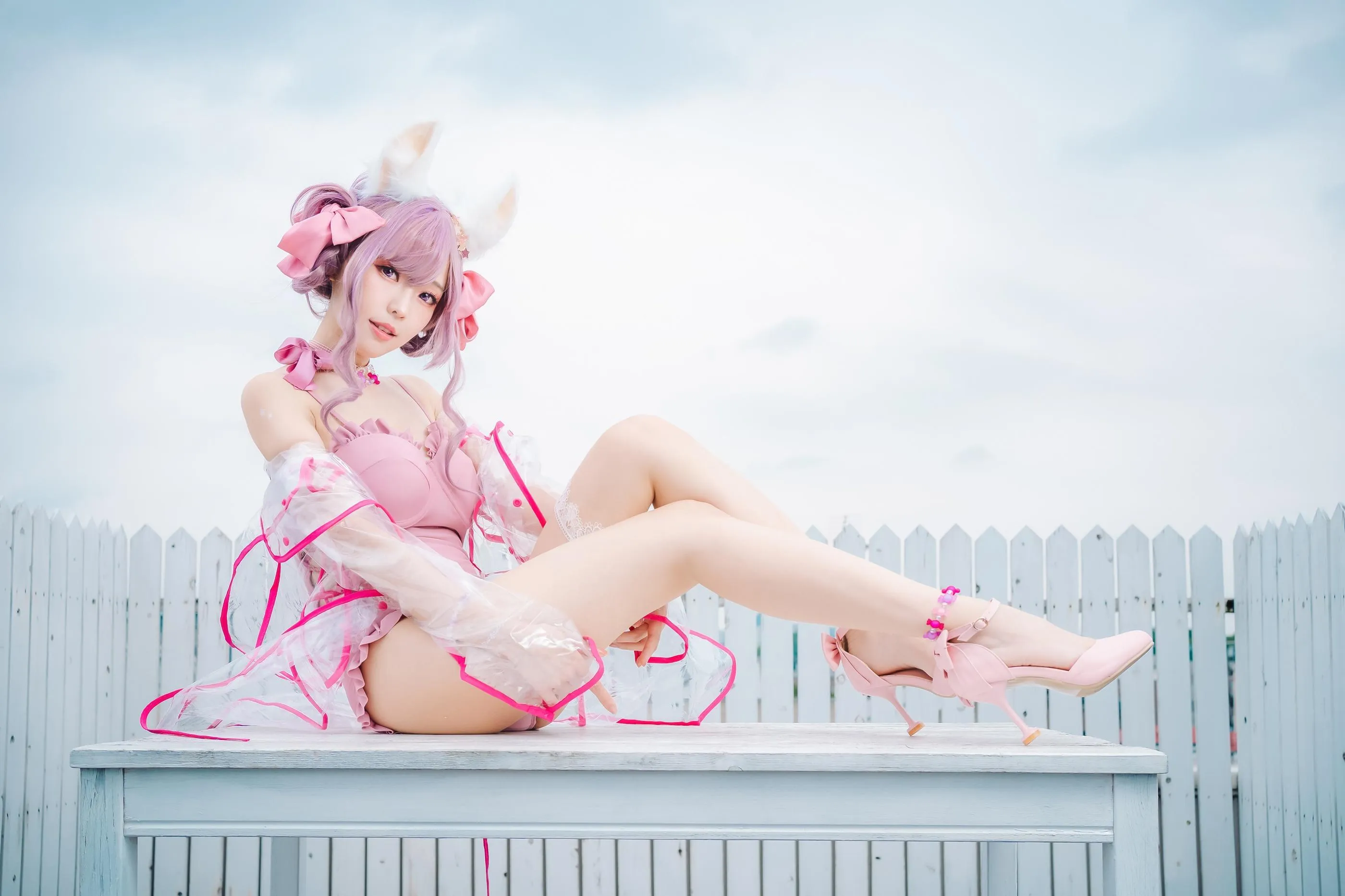 ElyEE子 – NO.82 Fluffy Summer – Original Swimsuit-粉色 [54P]插图2